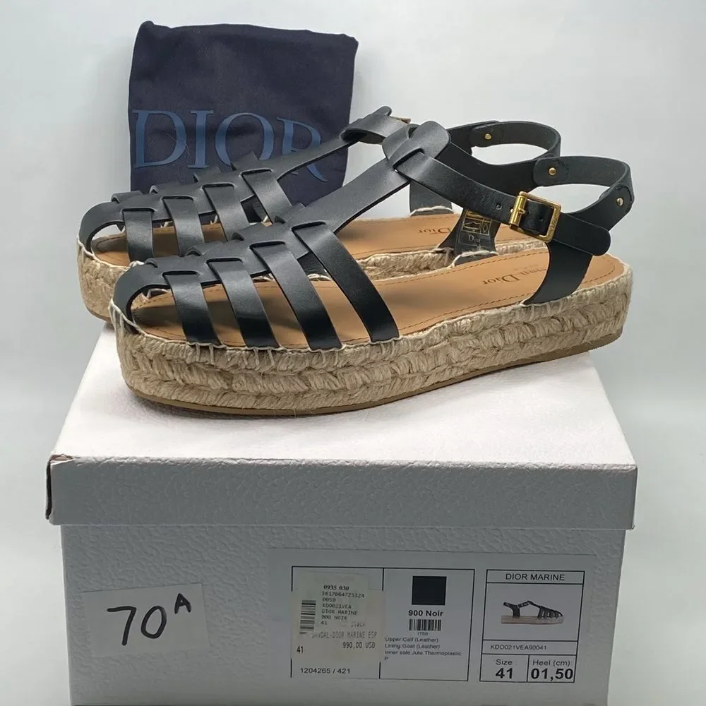 Christian Dior Dioriviera Marine Espadrille Sandals size 41